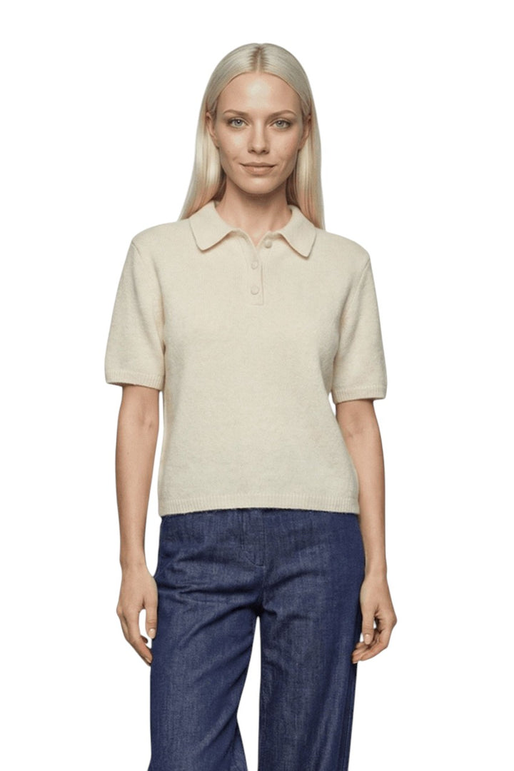 Jeff polo shirt dames ecru Ollie