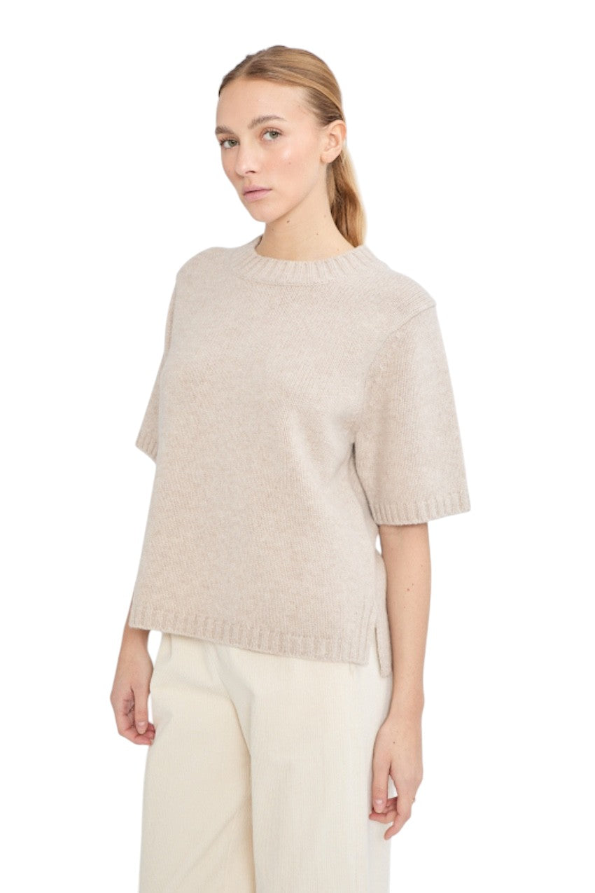 Jeff pull trui ronde hals dames beige HOPE 63
