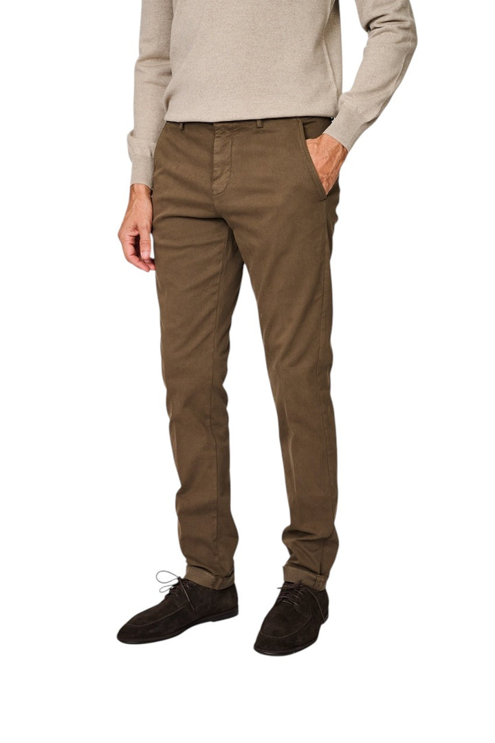 Mason'S Men sportieve broek heren bruin Torino Elegance