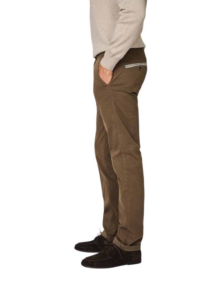 Mason'S Men sportieve broek heren bruin Torino Elegance
