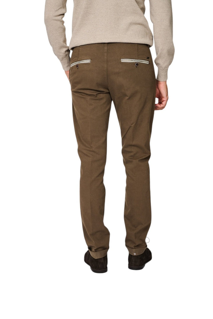 Mason'S Men sportieve broek heren bruin Torino Elegance