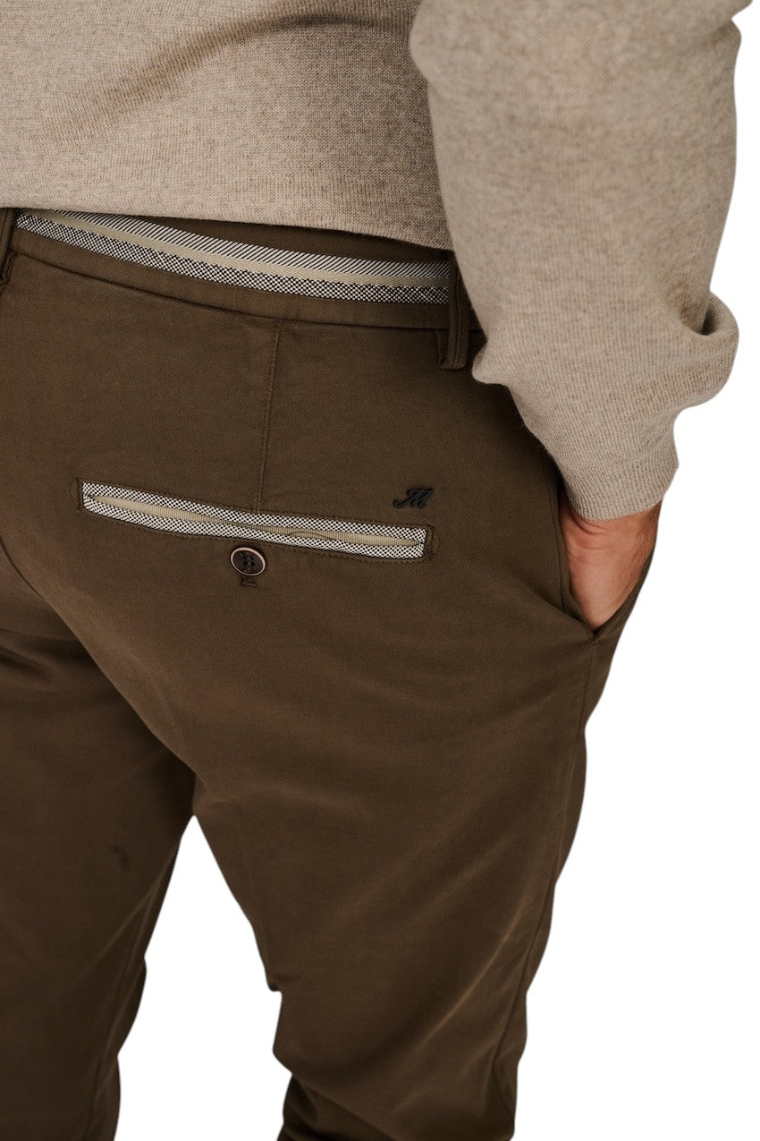 Mason'S Men sportieve broek heren bruin Torino Elegance