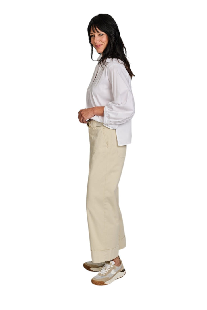 Mason'S Women broek dames beige New York studio crop 4PNT6R763MBE060332