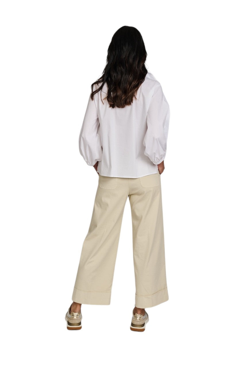 Mason'S Women broek dames beige New York studio crop 4PNT6R763MBE060332