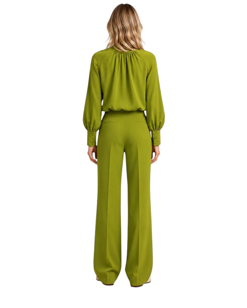 Natan Collection pantalon femme vert — vue de dos sur mannequin