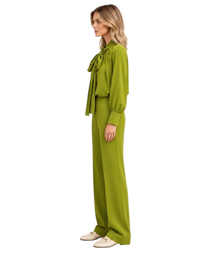 Natan Collection pantalon femme vert — vue de côté