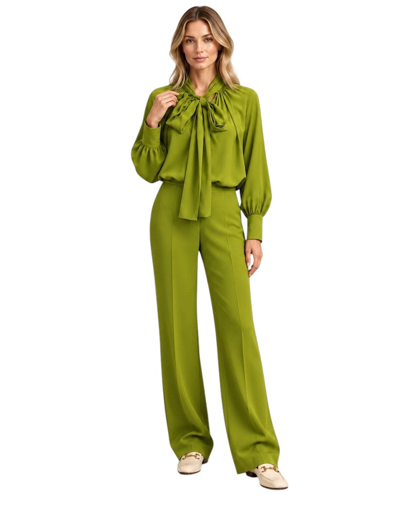 Natan Collection pantalon femme vert — vue de côté