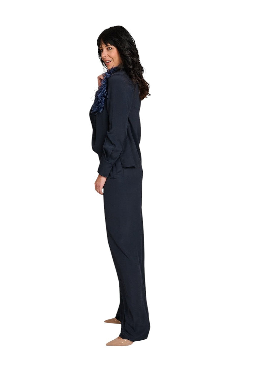 Natan Collection broek dames marine EPICEA-J5CES01 140