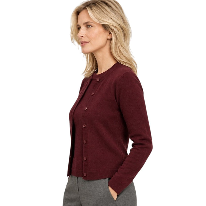 Natan Collection damesvest bordeaux — zijaanzicht