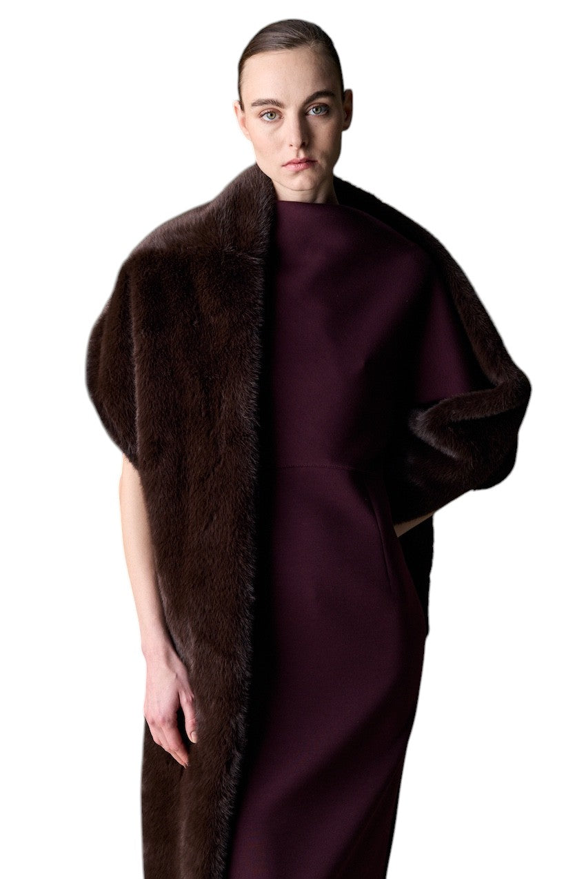 Natan Collection kleedje dames aubergine FORMAT-J8ZN01 125