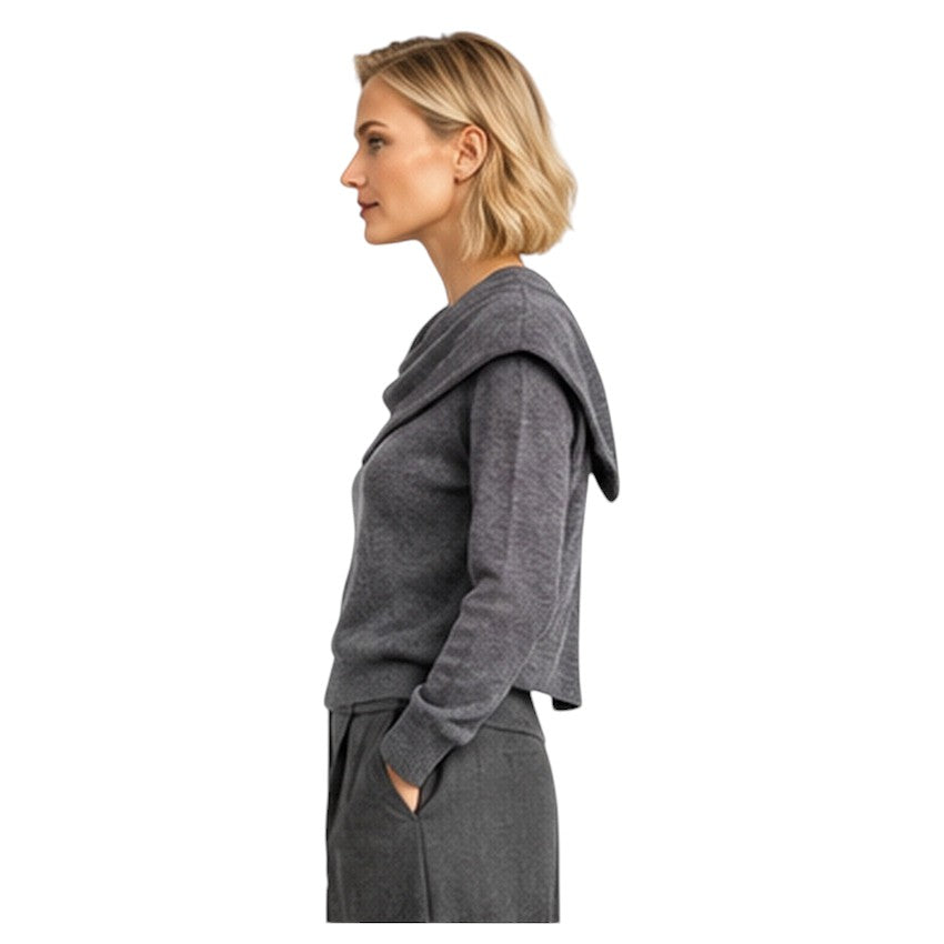 Natan Collection maglione donna antracite — vista laterale