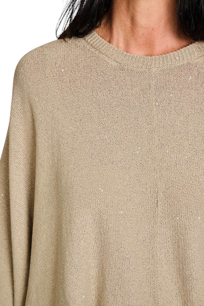 Panicale Cashmere poncho dames donker beige D380528P0 38D16 0270