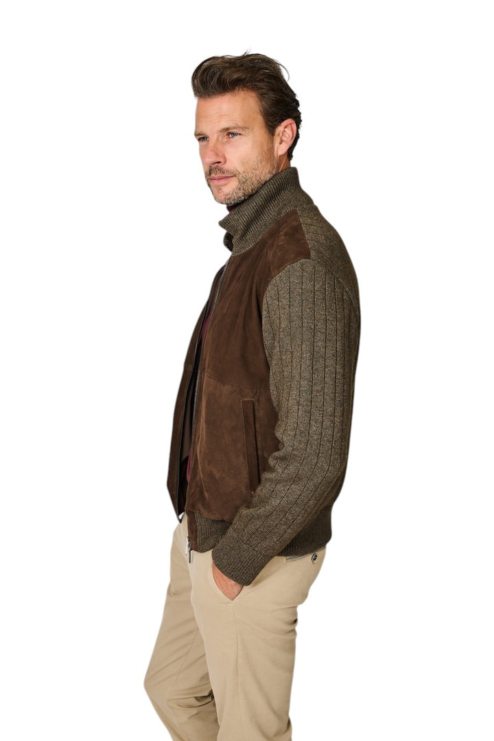 Paul & Shark leren vest heren bruin 15311211 323