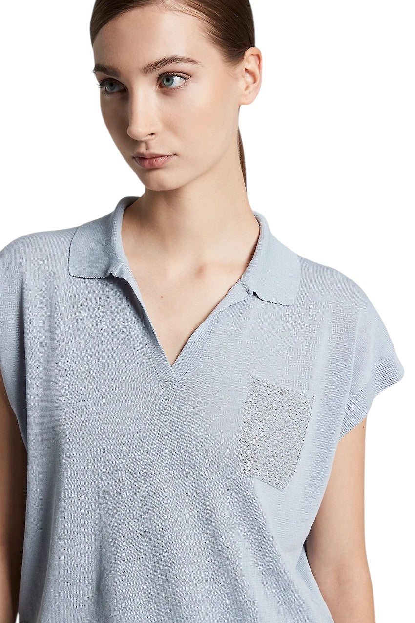 Peserico polo shirt dames ciel S99758F12 A9056 A85