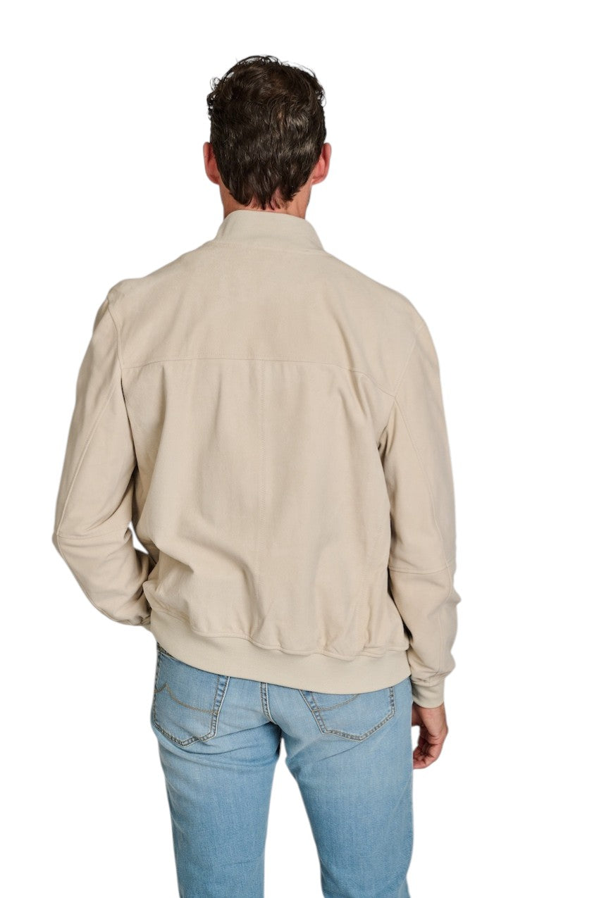 Peuterey leren mantel jas heren zand PUE5743 99012407 PE08 729