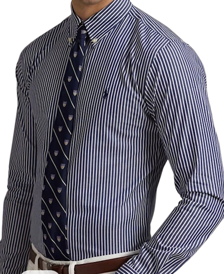 Polo Ralph Lauren Men hemd lange mouwen heren marine Custom fit 710929346017