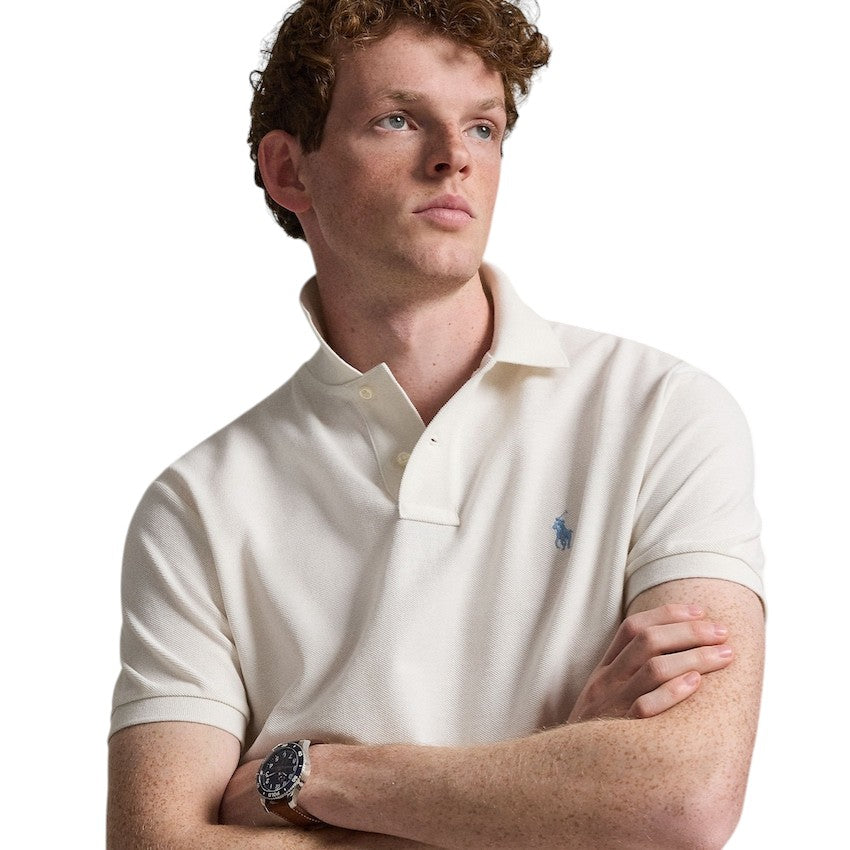 Polo Ralph Lauren Men polo shirt heren cream Custom slim fit 710680784519