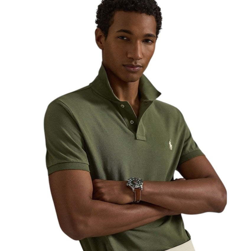 Polo Ralph Lauren Men polo shirt heren khaki Custom slim fit 710680784518