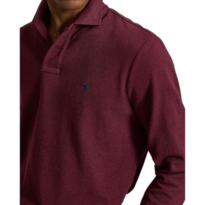 Polo Ralph Lauren Men polo shirt lange mouwen heren bordeaux 710680790095