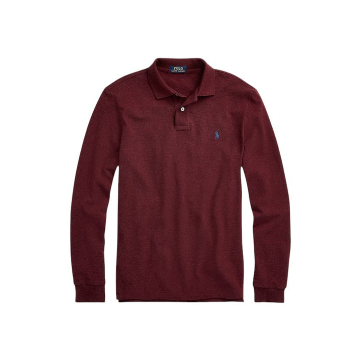 Polo Ralph Lauren Men polo shirt lange mouwen heren bordeaux 710680790095