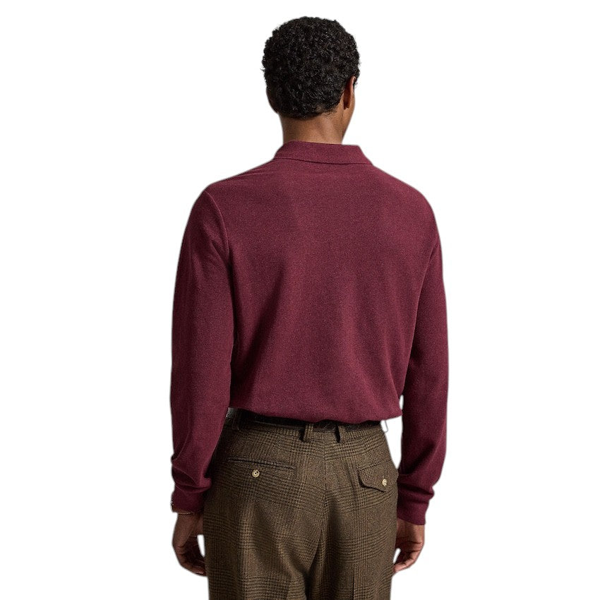 Polo Ralph Lauren Men polo shirt lange mouwen heren bordeaux 710680790095