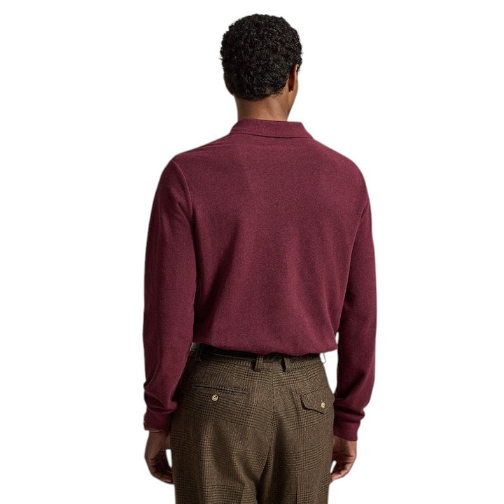 Polo Ralph Lauren Men polo shirt lange mouwen heren bordeaux 710680790095