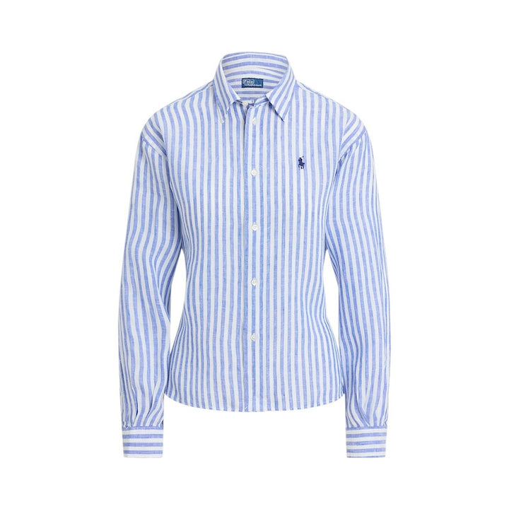 Polo Ralph Lauren Women blouse dames blauw crop boxy fit 211935130503
