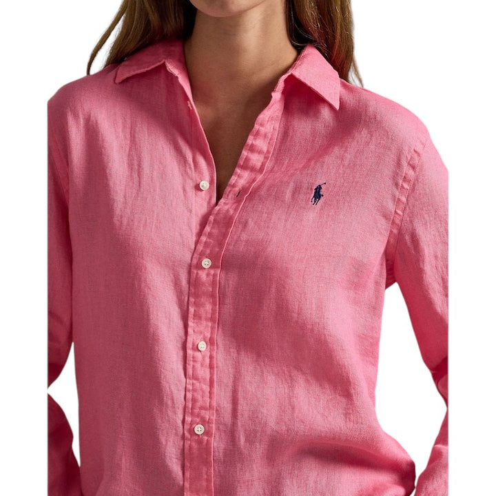 Polo Ralph Lauren Women blouse lange mouwen dames roze classic fit 211970730504