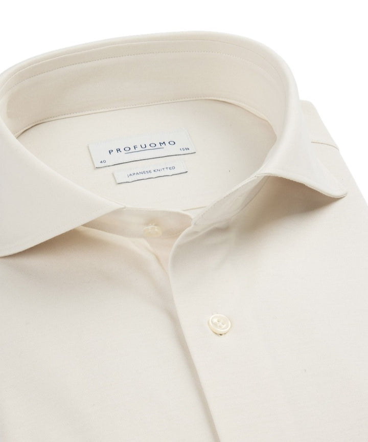 Profuomo hemd lange mouwen heren ecru PP2H00008D