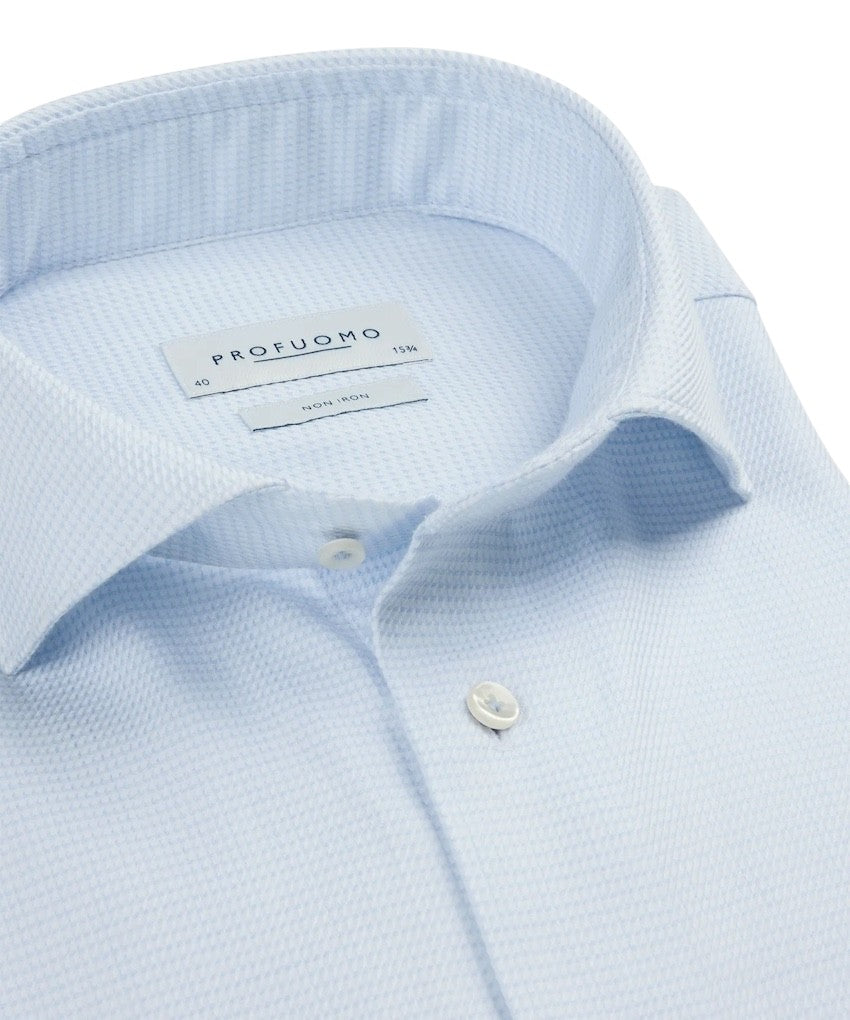 Profuomo hemd lange mouwen heren licht blauw PPWH30004A M1