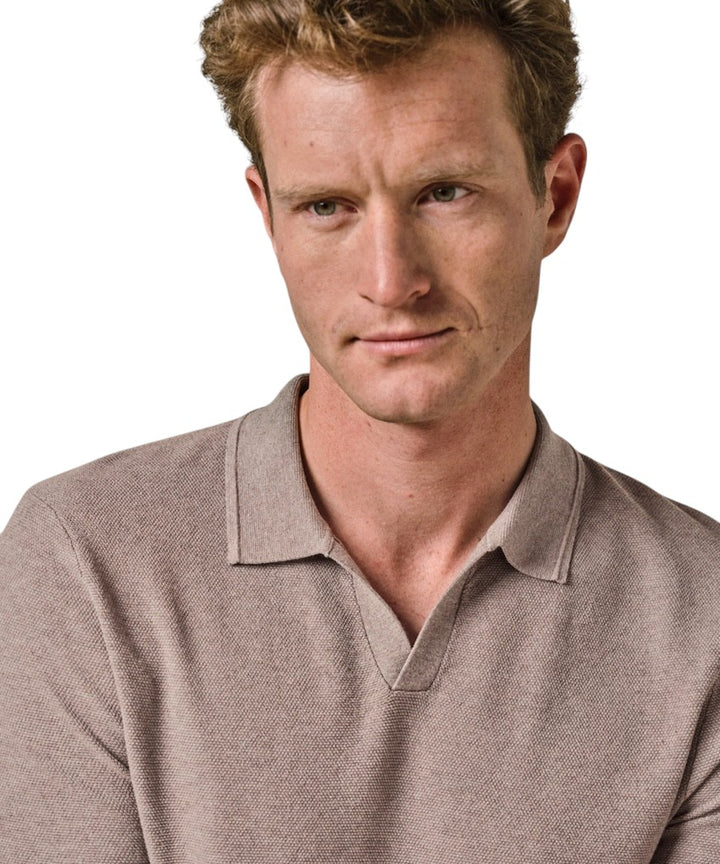 Profuomo polo shirt korte mouwen heren bruin PPWD10002B