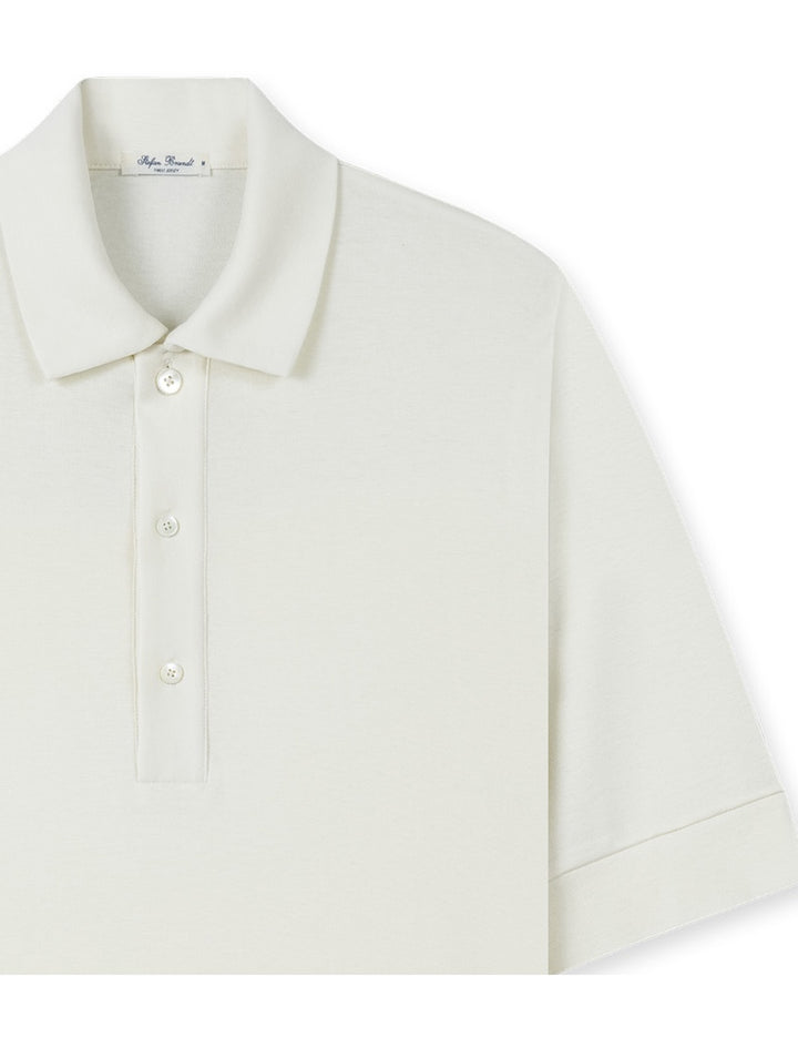 Stefan Brandt polo korte mouwen heren ecru Lim B LIM 3B 00.001 FR30.