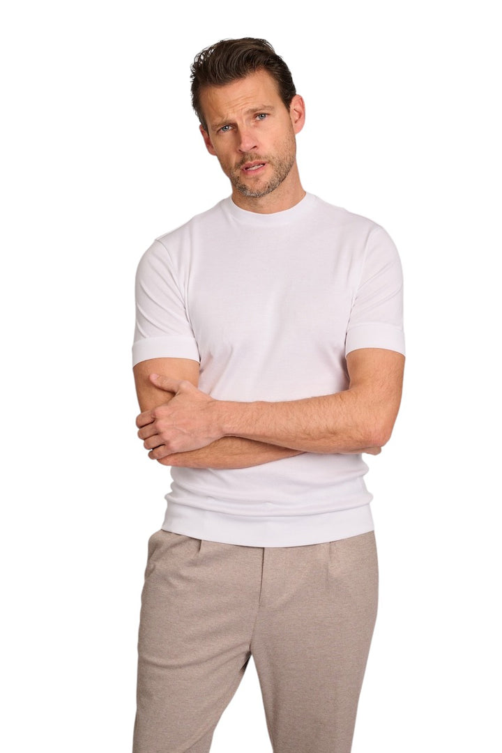 Stefan Brandt t-shirt korte mouwen heren wit ELI B FR 30