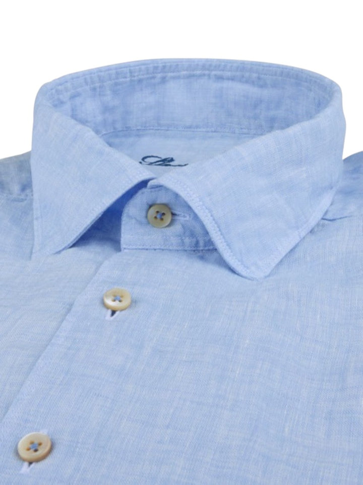 Stenstroms Men hemd lange mouwen heren licht blauw linnen slimline 7747219170 100