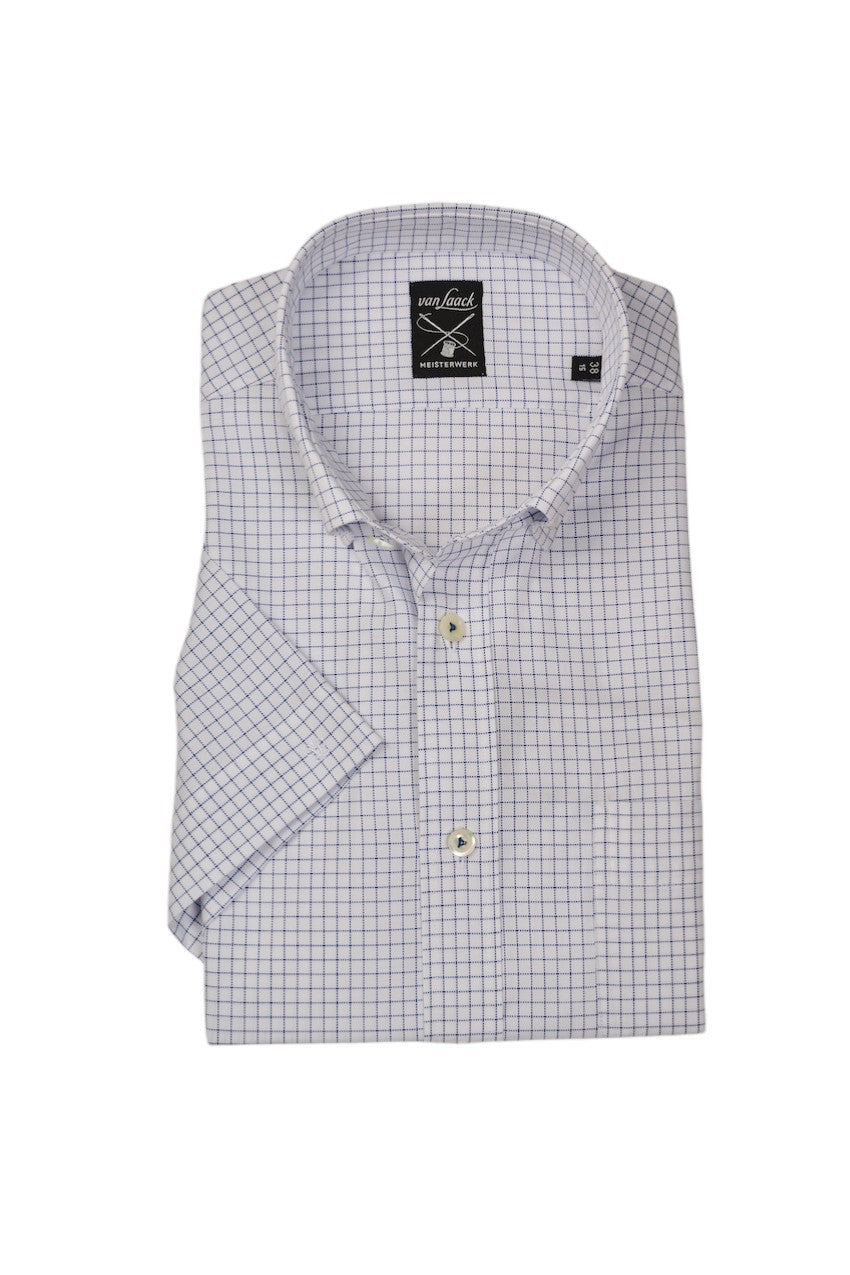 Van Laack Men hemd korte mouwen heren blauw 161648 007 ROY-S-TF
