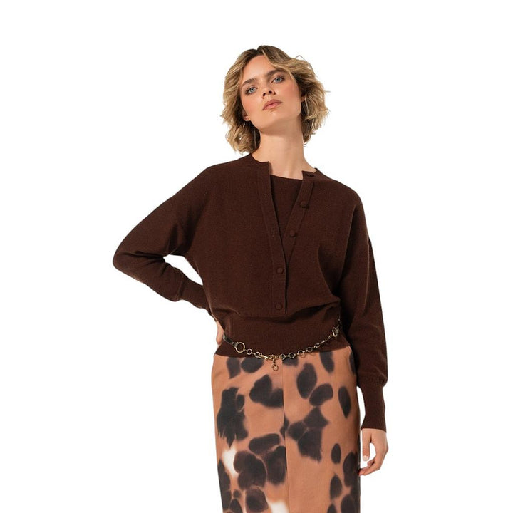 Caroline-Biss-Pullover-V-Ausschnitt-Damen-braun-4266-32