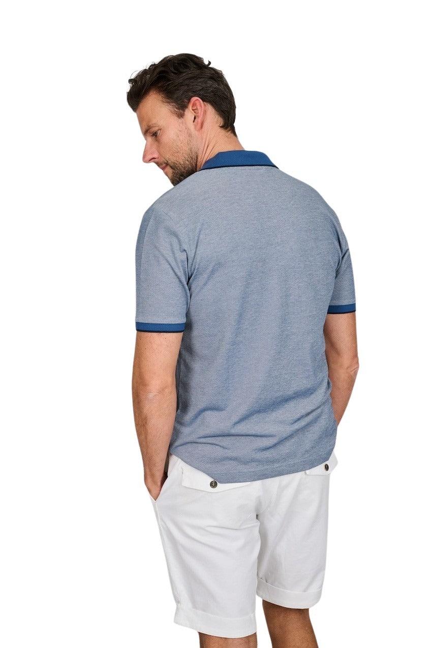 Brax Men polo shirt korte mouwen heren blauw - Artson Fashion