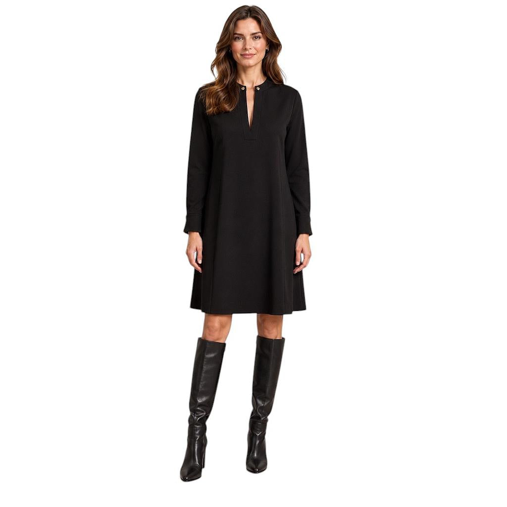 Antonelli women’s dress black — front view on model